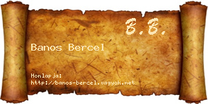 Banos Bercel névjegykártya